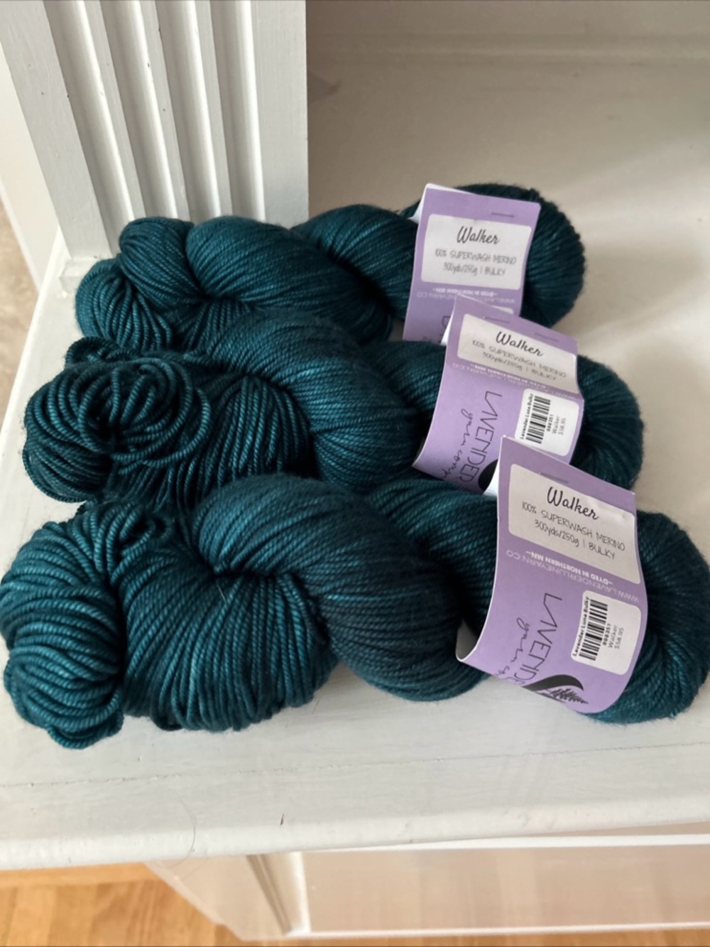 Lavender Lune 100% Superwash Merino Bulky, Walker, 300 yards, Lot of 3